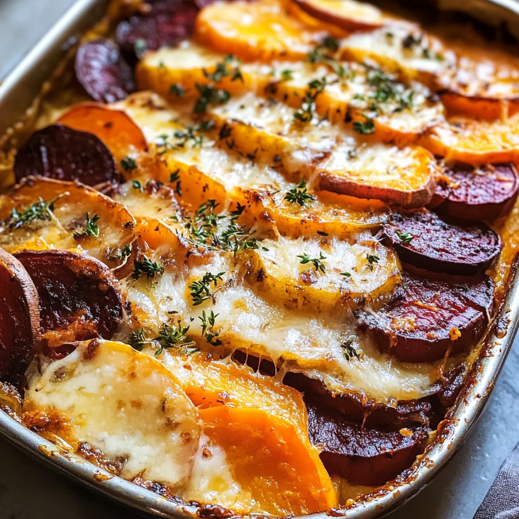 Cheesy Root Vegetable Gratin