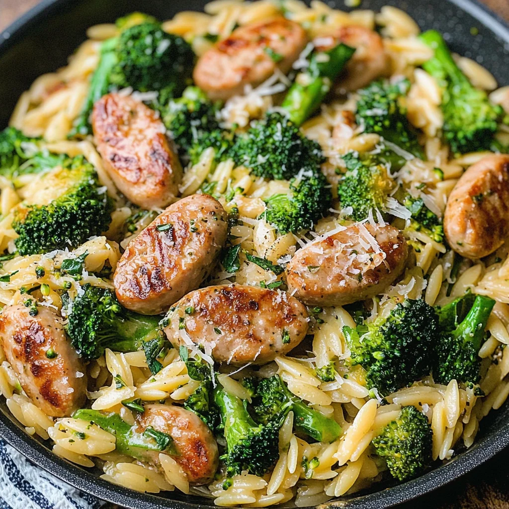 Chicken Sausage Broccoli Orzo