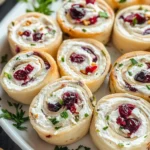 Cranberry Feta Pinwheels with Cream Cheese
