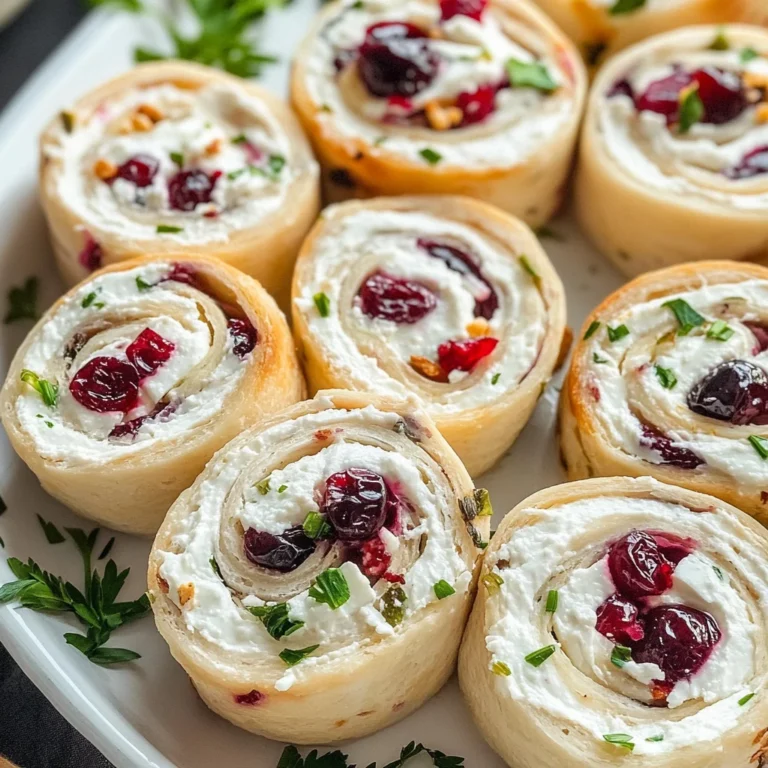 Cranberry Feta Pinwheels with Cream Cheese