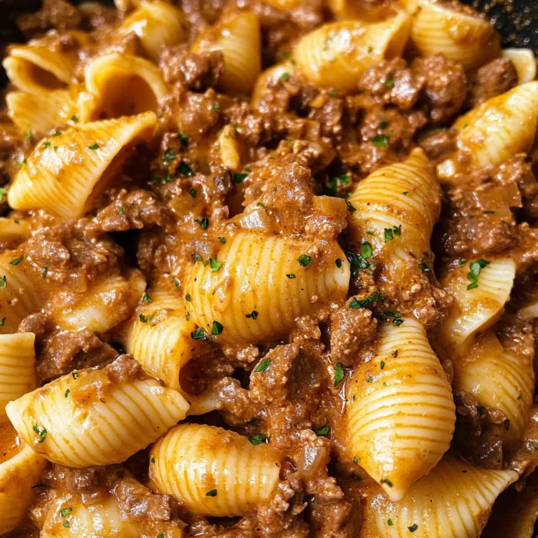 Creamy Beef and Shells