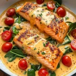Creamy Roasted Red Pepper Salmon Recipe - Delicious & Easy