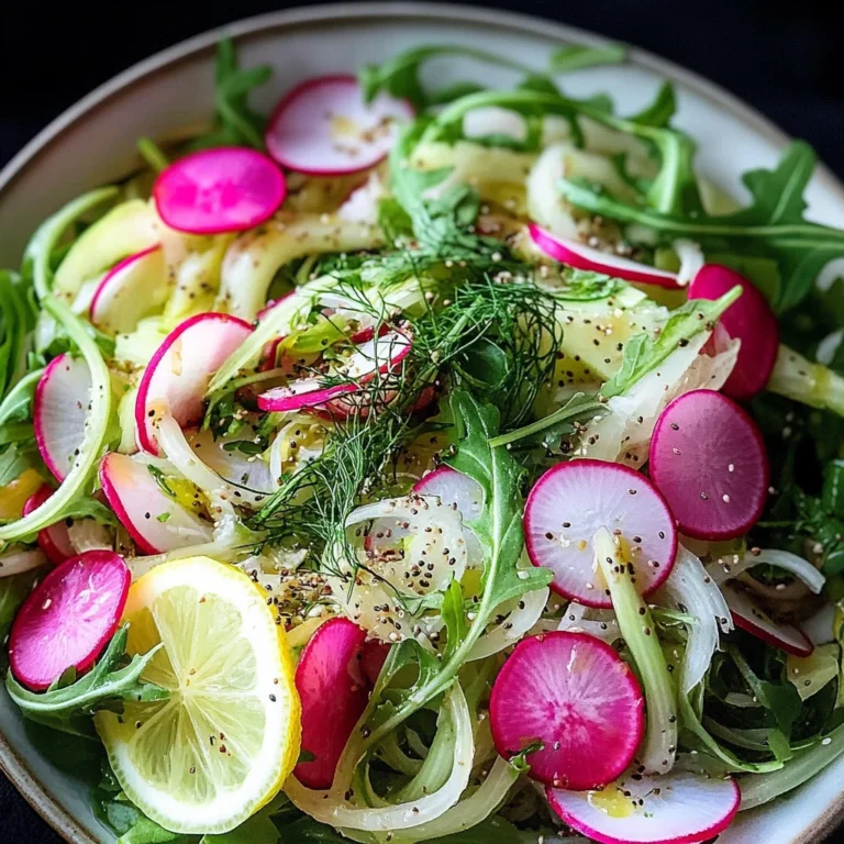 Radish and Fennel Salad with Lemon Dressing