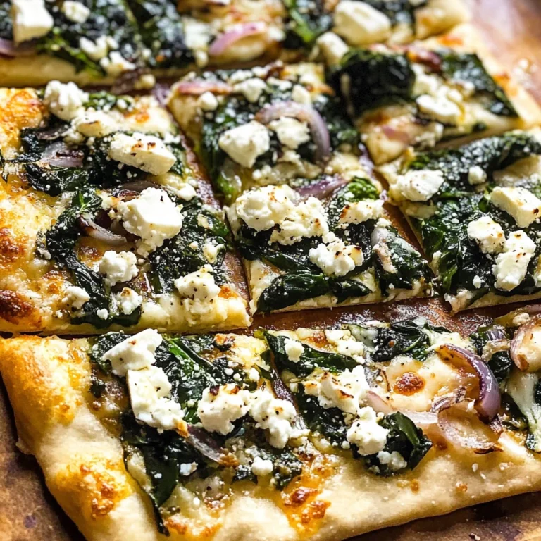 Tasty Spinach and Feta Flatbread Pizza
