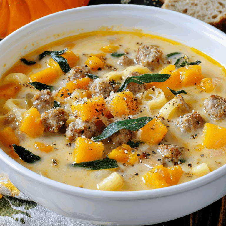 Roasted Butternut and Sausage Soup