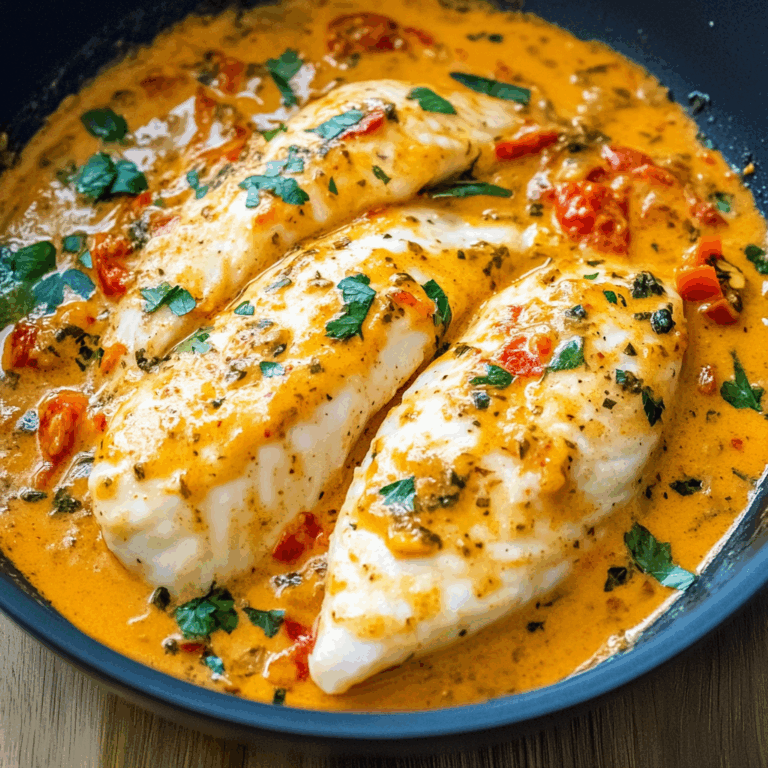 Tilapia in Roasted Pepper Sauce